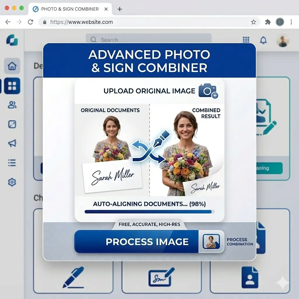 Combine Photo and Signature Online