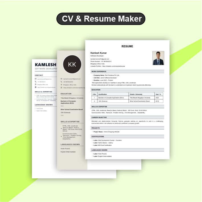 Resume and Cv MAker